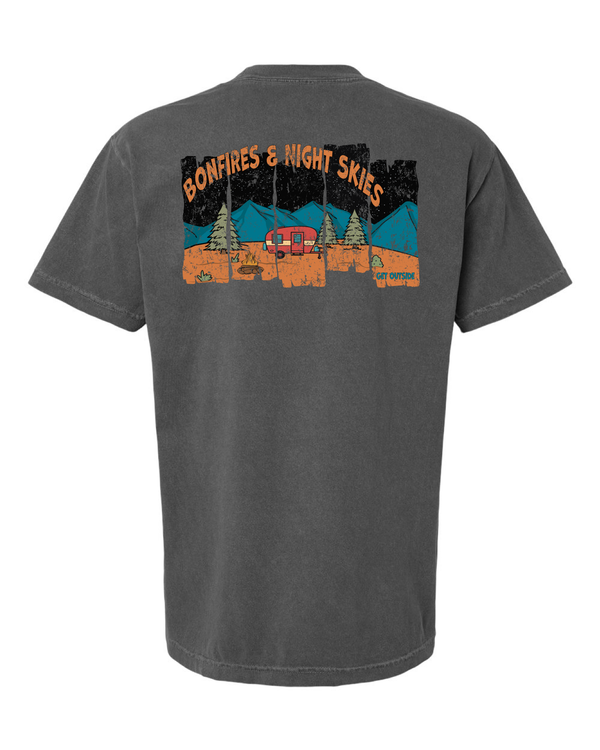 Bonfires And Night Skies Camping Short Sleeve T-Shirt