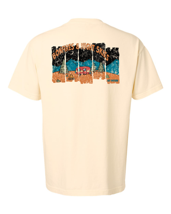 Bonfires And Night Skies Camping Short Sleeve T-Shirt