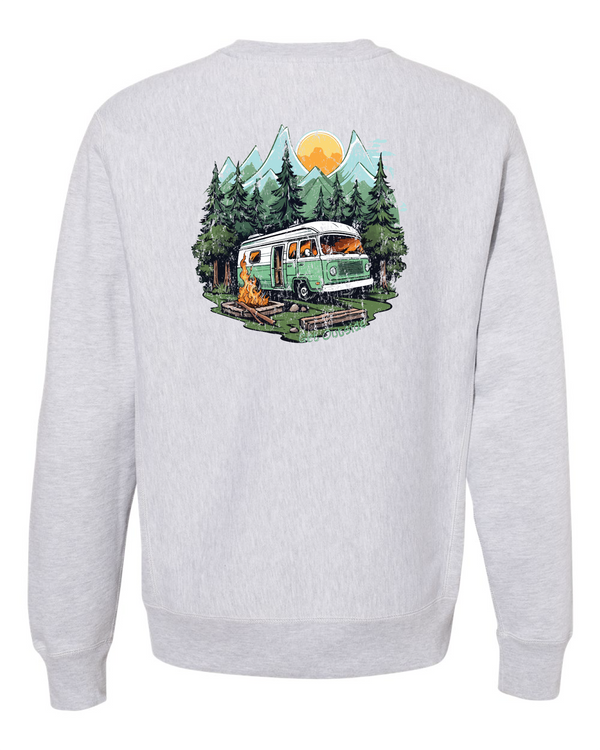 A Timeless Retro Van Legend Heavyweight Crewneck Sweatshirt