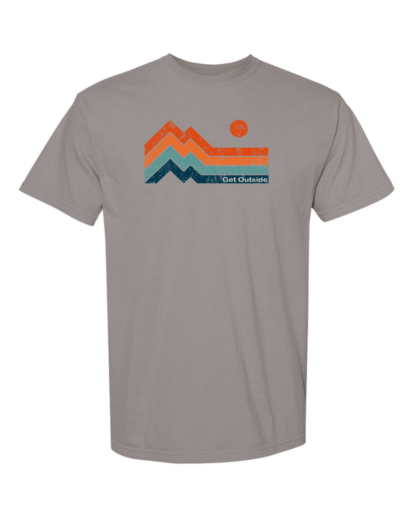 Get Outside Retro Mountains Short Sleeve T-Shirt