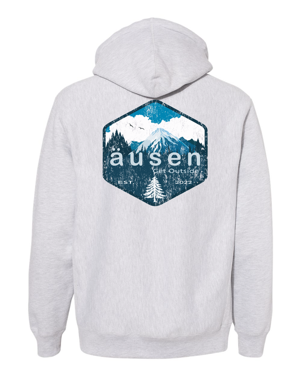 Ausen Blue Mountains Blue Skies Logo Legend Heavyweight Hoodie