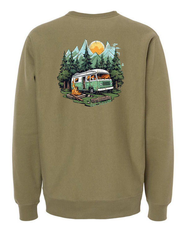 A Timeless Retro Van Legend Heavyweight Crewneck Sweatshirt