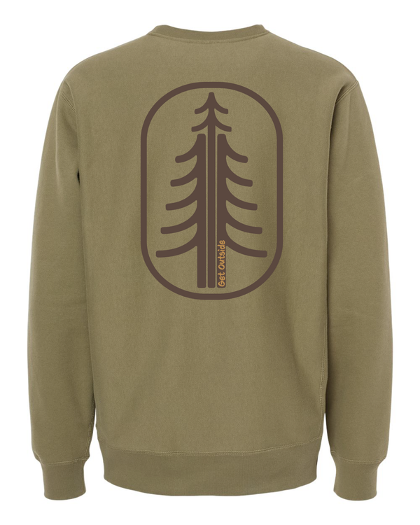 Get Outside Tree In Oval Legend Heavyweight Crewneck Sweatshirt