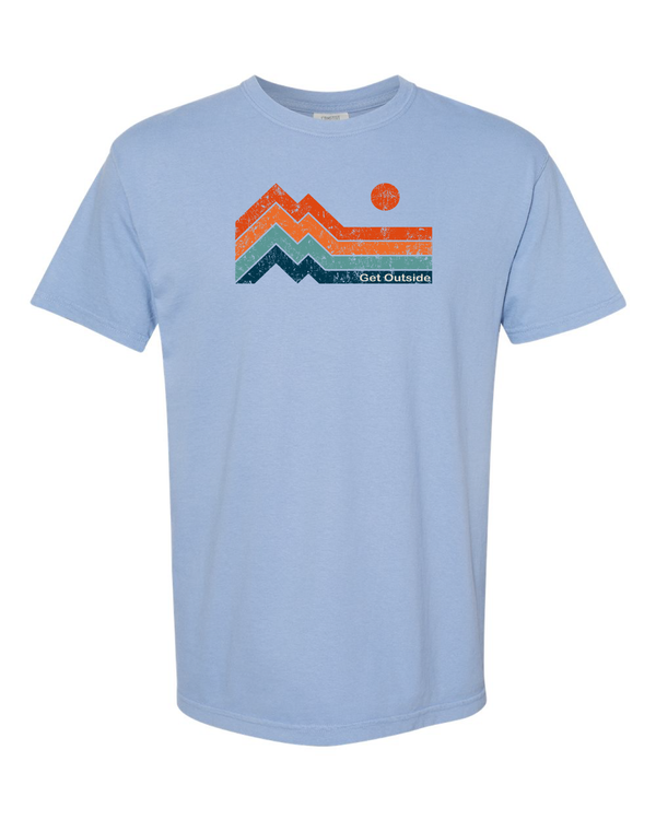 Get Outside Retro Mountains Short Sleeve T-Shirt
