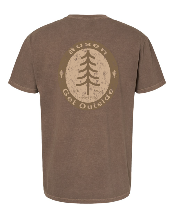 Ausen Get Outside Oval Tree Logo Short Sleeve T-Shirt