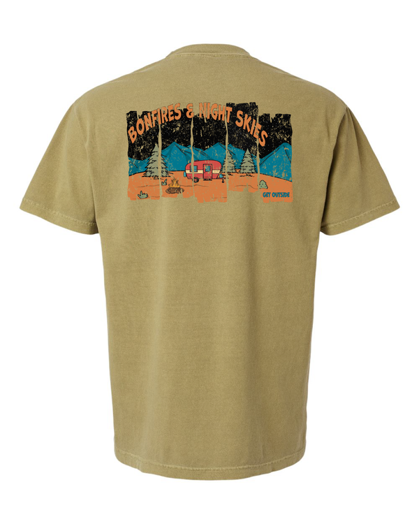 Bonfires And Night Skies Camping Short Sleeve T-Shirt