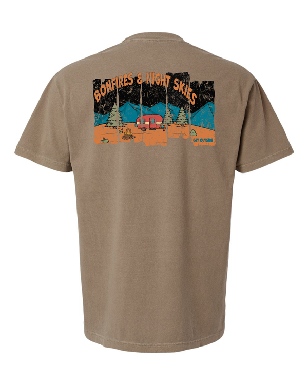 Bonfires And Night Skies Camping Short Sleeve T-Shirt