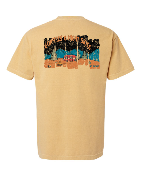 Bonfires And Night Skies Camping Short Sleeve T-Shirt