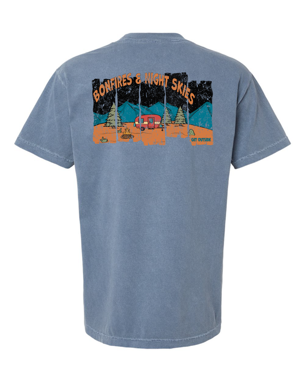 Bonfires And Night Skies Camping Short Sleeve T-Shirt