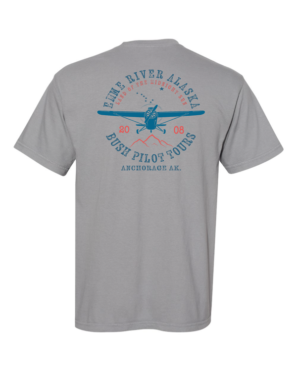 Emme River Anchorage Alaska Bush Plane  Short Sleeve T-Shirt