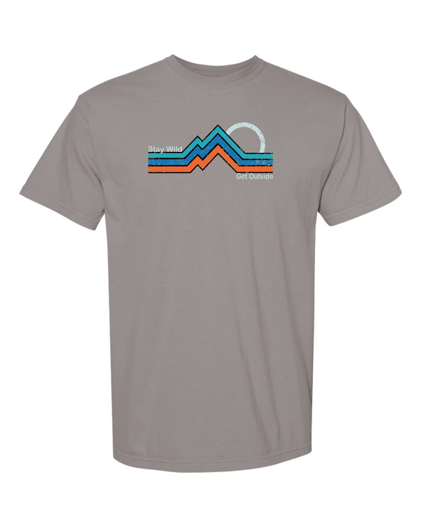 Stay Wild Retro Mountains Short Sleeve T-Shirt