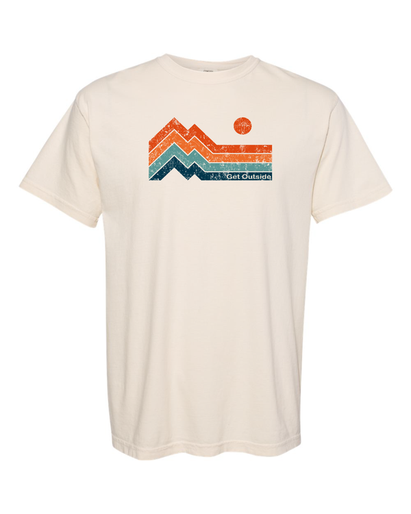 Get Outside Retro Mountains Short Sleeve T-Shirt