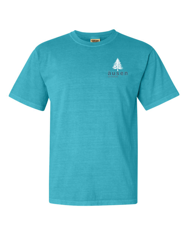 Ausen Blue Mountains Blue Skies Logo Short Sleeve T-Shirt