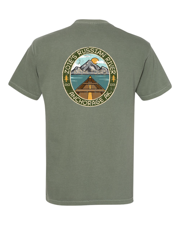 Zoie's Russian River Anchorage Alaska Kayak Short Sleeve T-Shirt