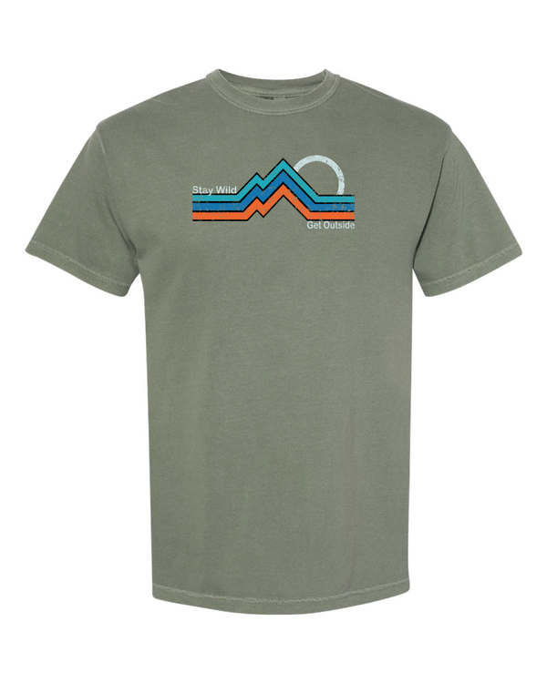 Stay Wild Retro Mountains Short Sleeve T-Shirt