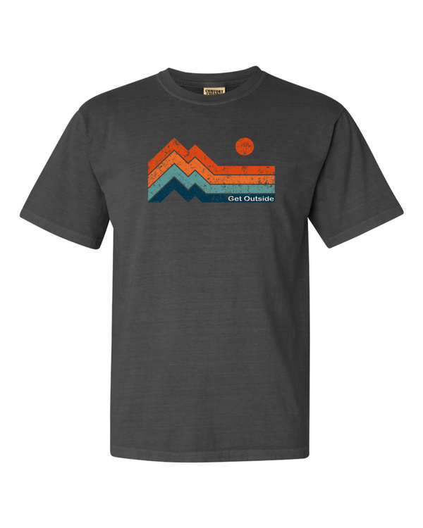 Get Outside Retro Mountains Short Sleeve T-Shirt