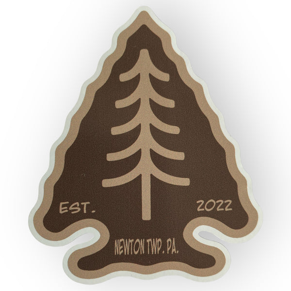 Tree Arrow-Brown Sticker