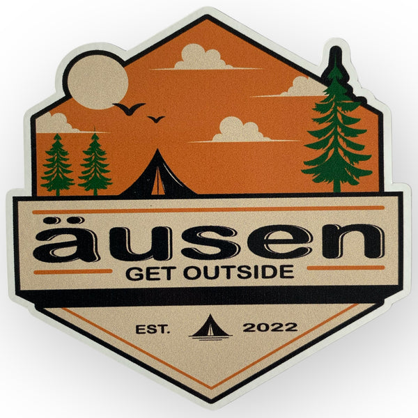 Ausen Diamond Tent Get Outside Sticker