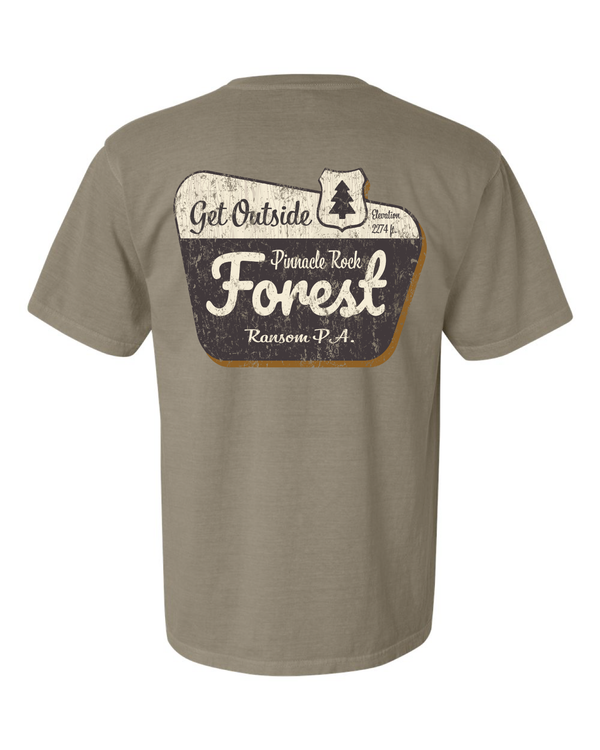 Pinnacle Rock Forest Ransom Pennsylvania Get Outside Short Sleeve T-Shirt