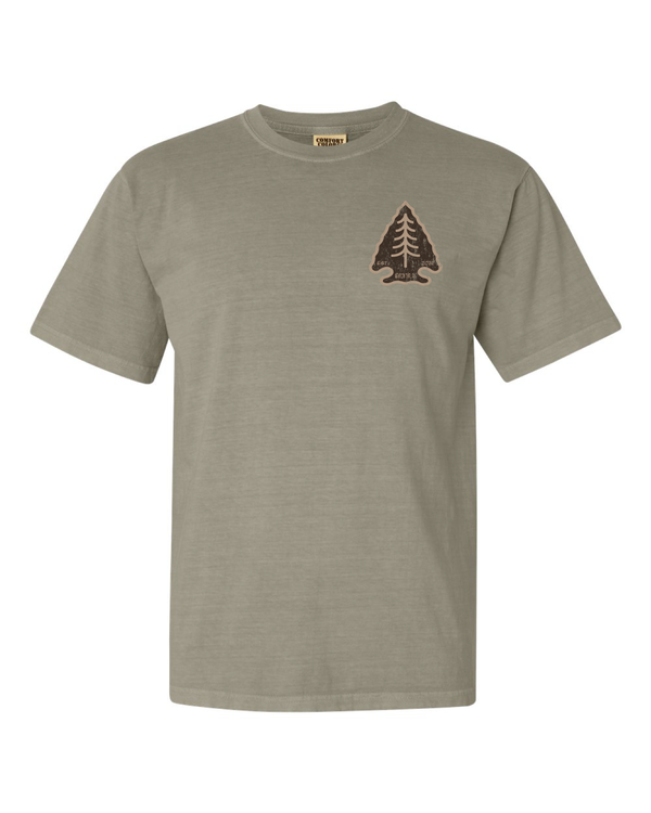 Brown Arrowhead Khaki Tree Logo Short Sleeve T-Shirt