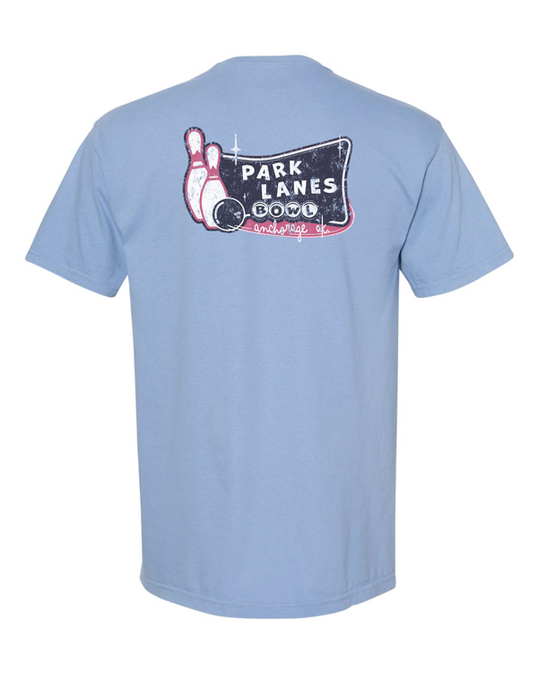 Vintage Anchorage Alaska Park Lanes Bowl Short Sleeve T-Shirt