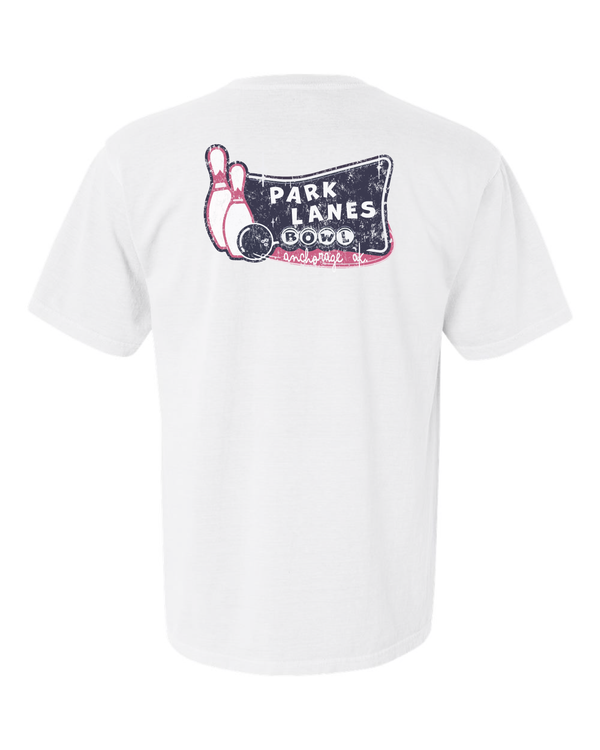 Vintage Anchorage Alaska Park Lanes Bowl Short Sleeve T-Shirt