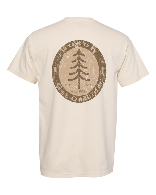 Ausen Get Outside Oval Tree Logo Short Sleeve T-Shirt